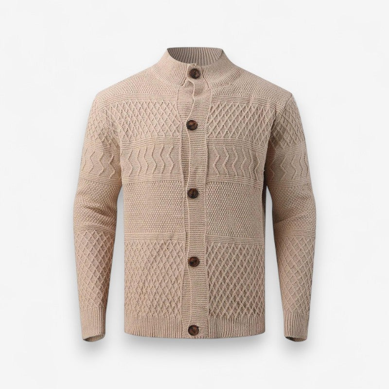 Cardigan Homme Hiver Boutons Longues Manches - LuxeStyle