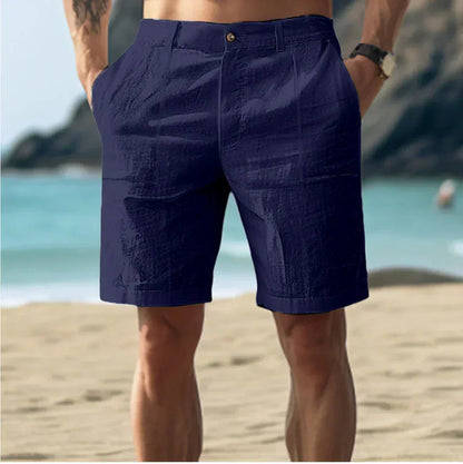 Short de plage en lin léger pour homme