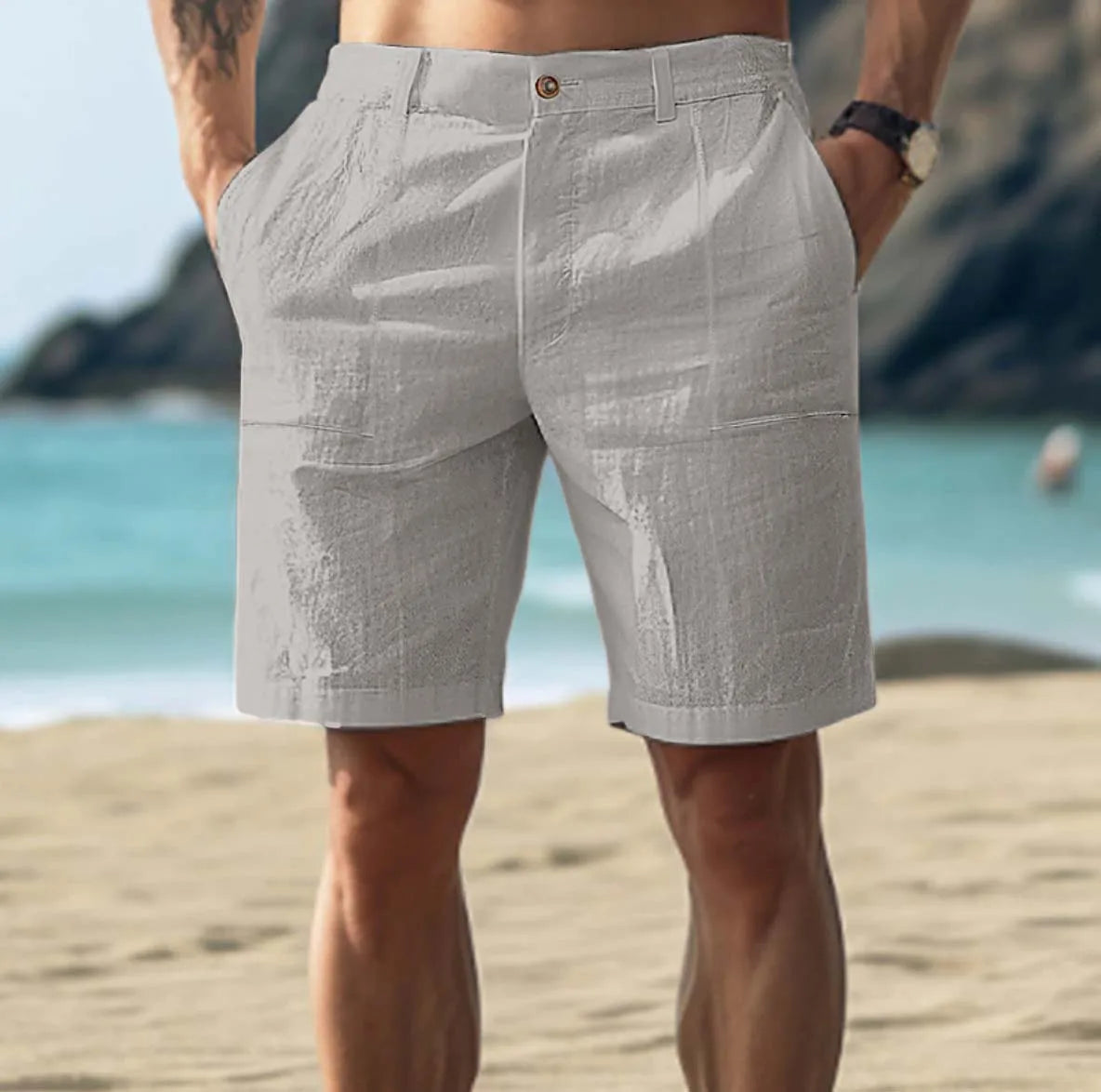Short en coton léger Homme plage