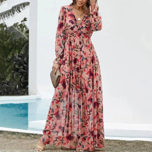Robe Été Florale Pour Femme | Parfaite Pour Plage Et Fêtes - LuxeStyle