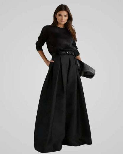 Robe de soirée noire femme chic - LuxeStyle