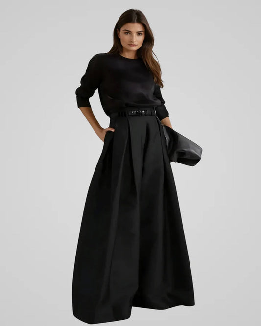 Robe de soirée noire femme chic - LuxeStyle