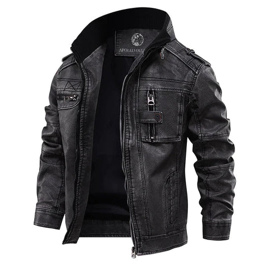Veste De Moto En Cuir Tendance Pour Homme | Hiver
