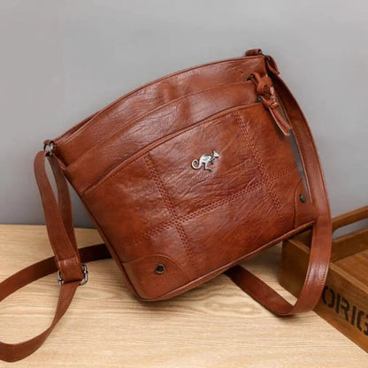 Sac à main cuir noir élégant femme