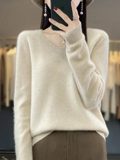 Pull Femme Chic Tricot Mélange Douceur & Confort Manches Longues
