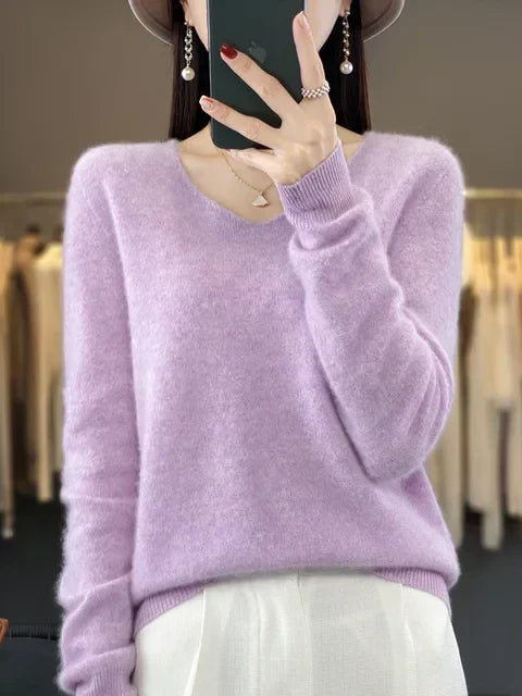 Pull Femme Chic Tricot Mélange Douceur & Confort Manches Longues