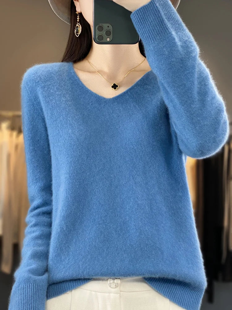 Pull Femme Chic Tricot Mélange Douceur & Confort Manches Longues