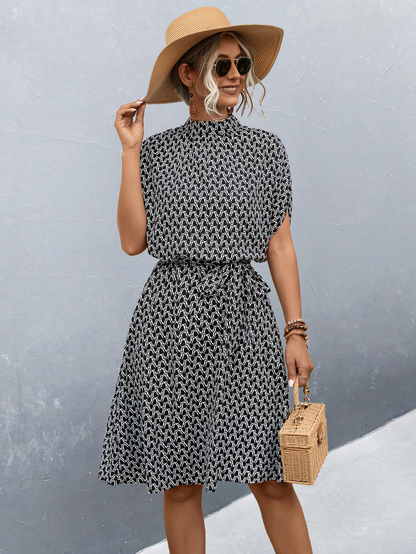 Robe Été Florale avec Ceinture pour Femme