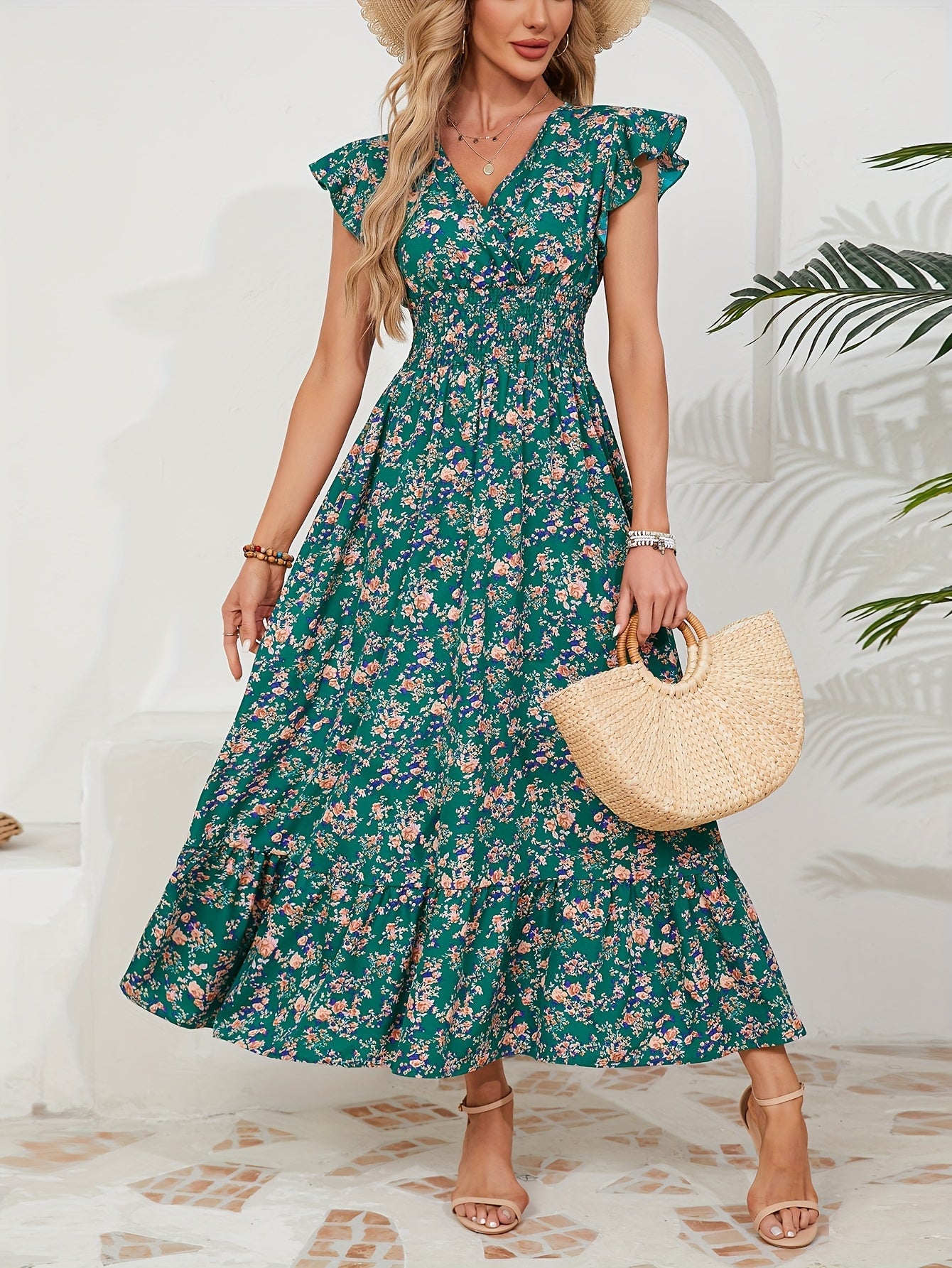 Altheava™ – Robe Longue Bohème Chic à Fleurs Fluide et Légère Été
