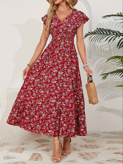 Altheava™ – Robe Longue Bohème Chic à Fleurs Fluide et Légère Été