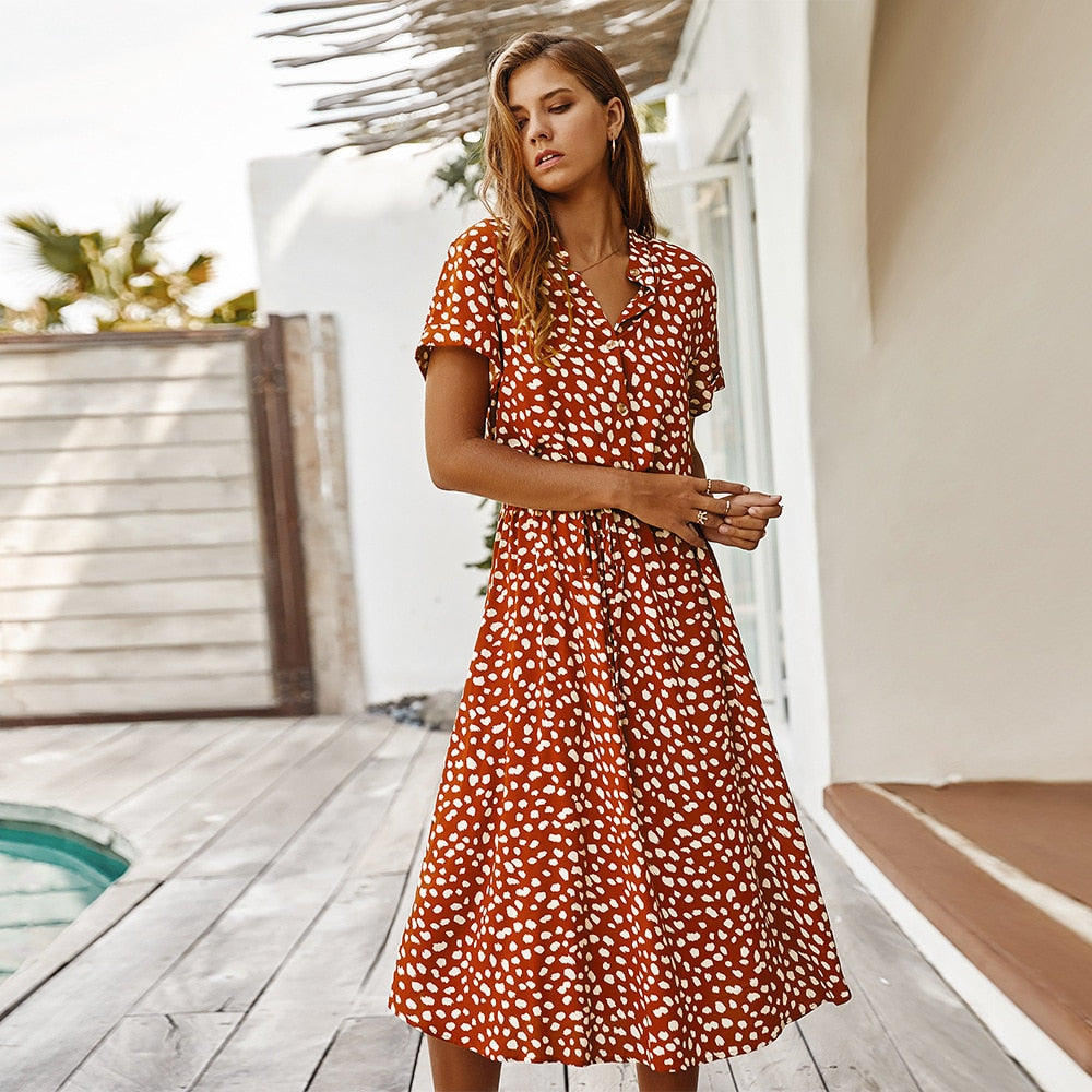 Robe Florale Élégante pour Femme - Parfaite pour l'Été ou les Soirées