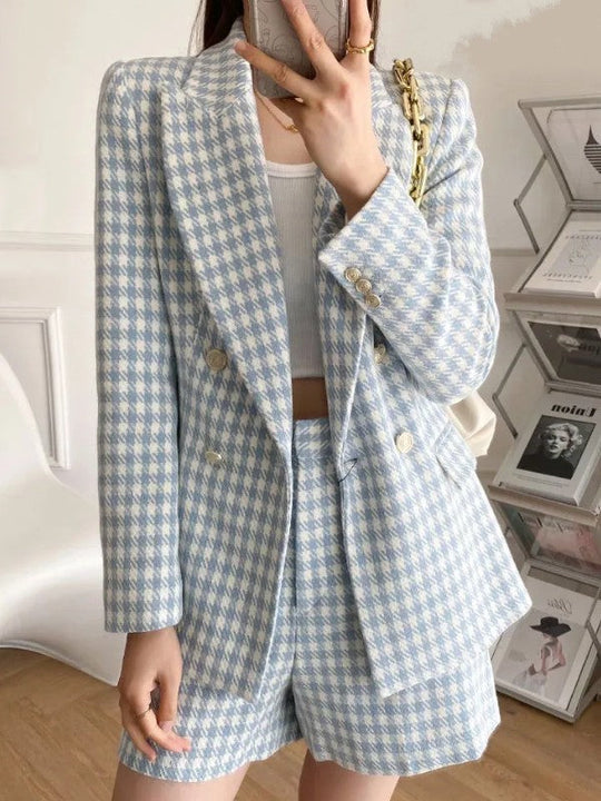 Veste Blazer Élégante avec Short Coordonné pour Femmes - LuxeStyle