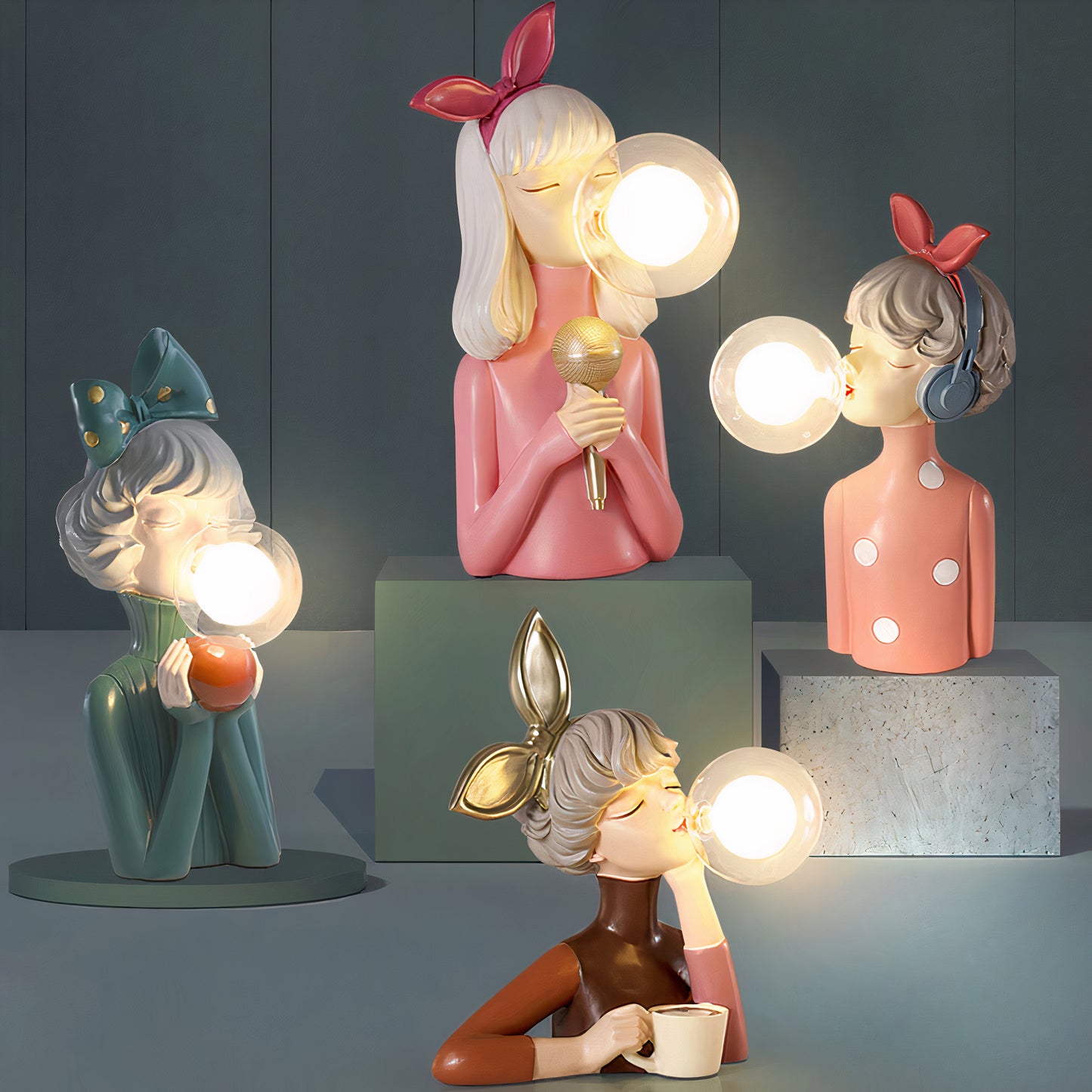 Lampe de Bureau Élégante Femme avec LED Intégré
