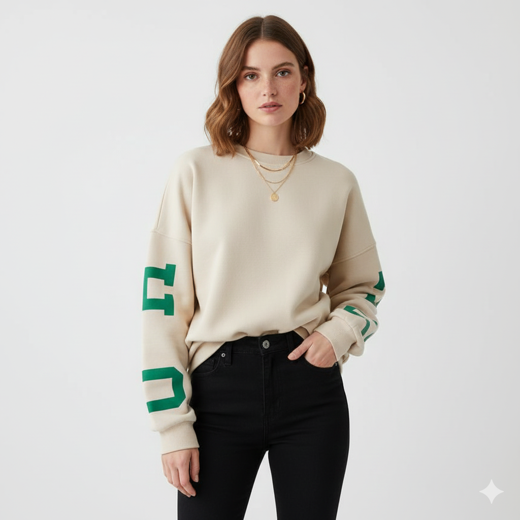Sweat à Manches Originales Femme - Pull Coton Doux et Confortable