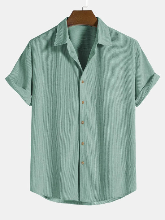 Chemise Homme été Coton Léger - Manches Courtes Classique - LuxeStyle