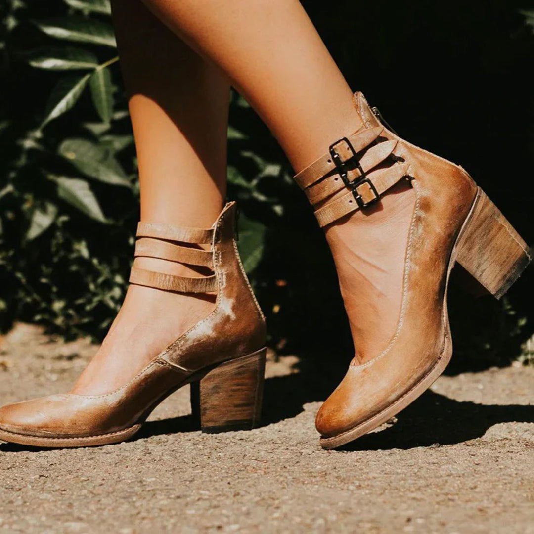 Talons Femmes Élégants - Chaussures Hauts Talons en Cuir Écologique avec Semelle Confort
