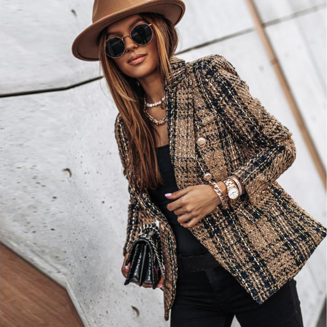Veste Femme Élégante Une Bouton Pour Le Travail - LuxeStyle
