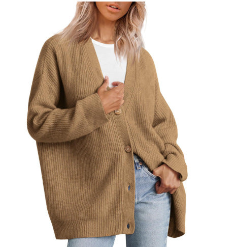 Cardigan Femme Col V Élégant Mode