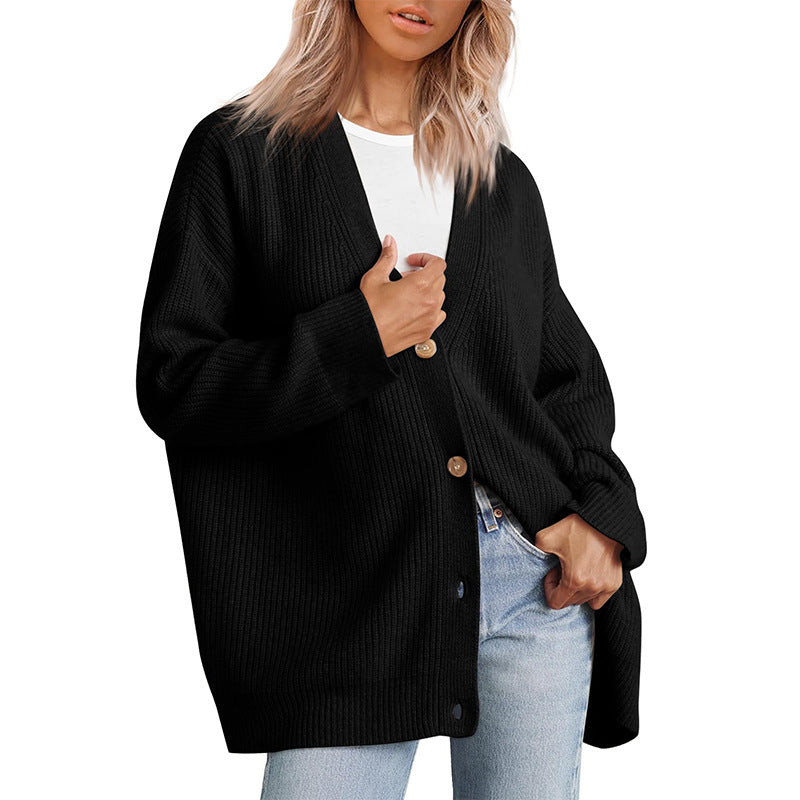 Cardigan Femme Col V Élégant Mode