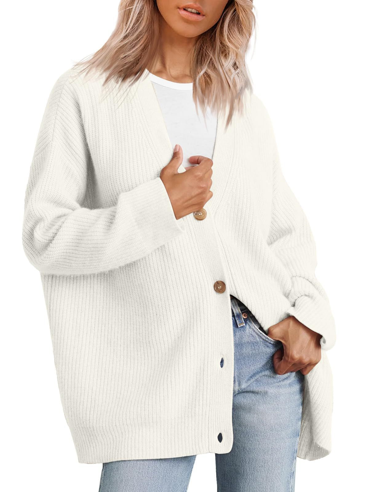 Cardigan Femme Col V Élégant Mode