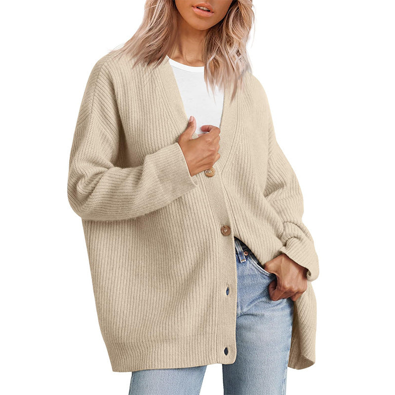 Cardigan Femme Col V Élégant Mode