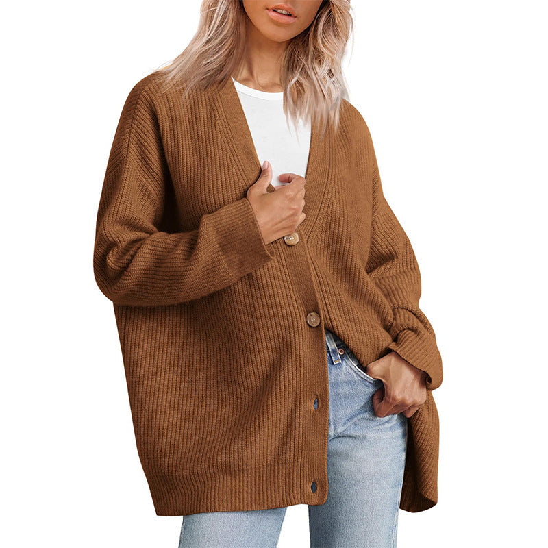 Cardigan Femme Col V Élégant Mode