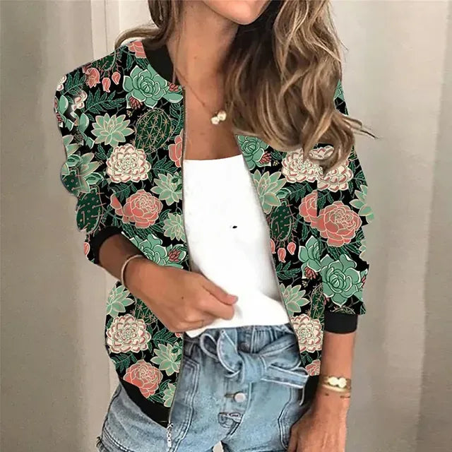 Veste zippée colorée pour femme tout temps