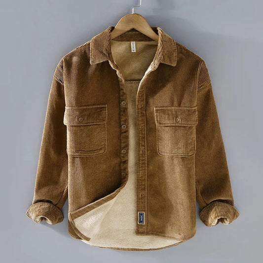 Veste en Velours Douceur Hiver pour Homme - LuxeStyle
