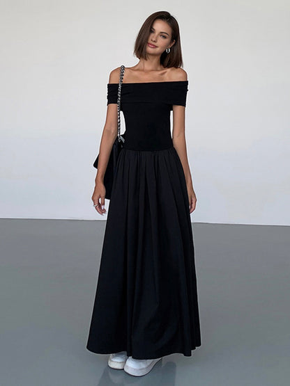 Robe Longue Femme Élégante Dos Nu avec Jupe Flottante - LuxeStyle