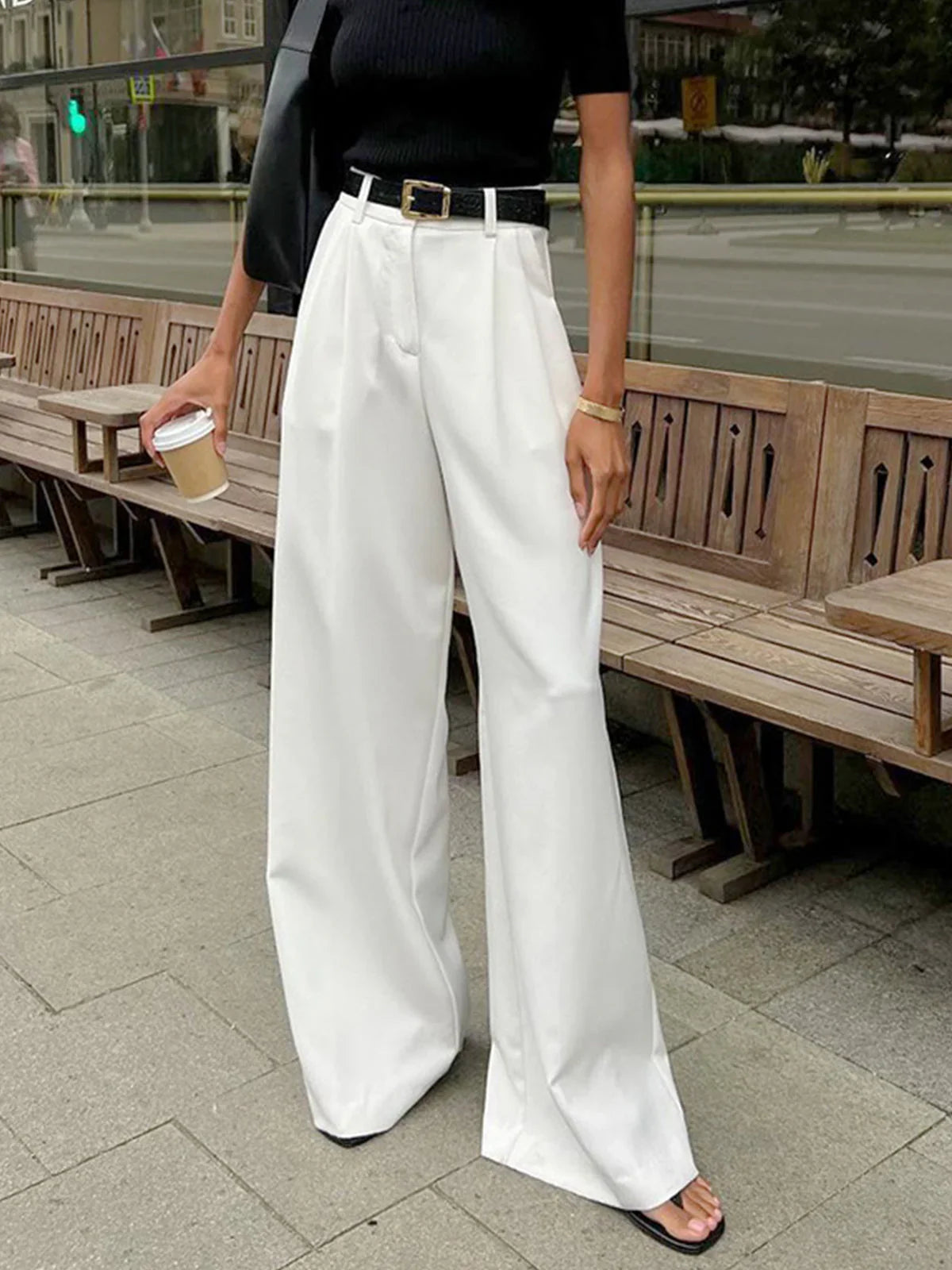 Mia - Pantalon femme confortable taille plus grande style décontracté - LuxeStyle