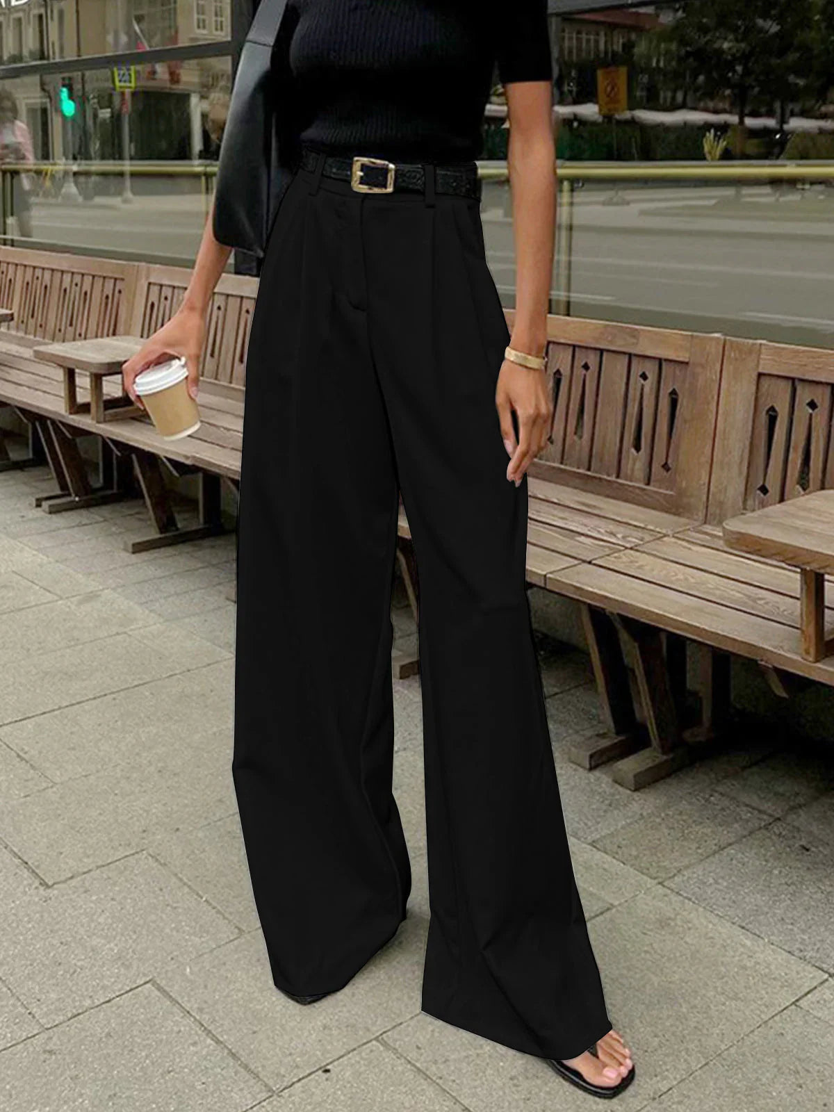 Mia - Pantalon femme confortable taille plus grande style décontracté
