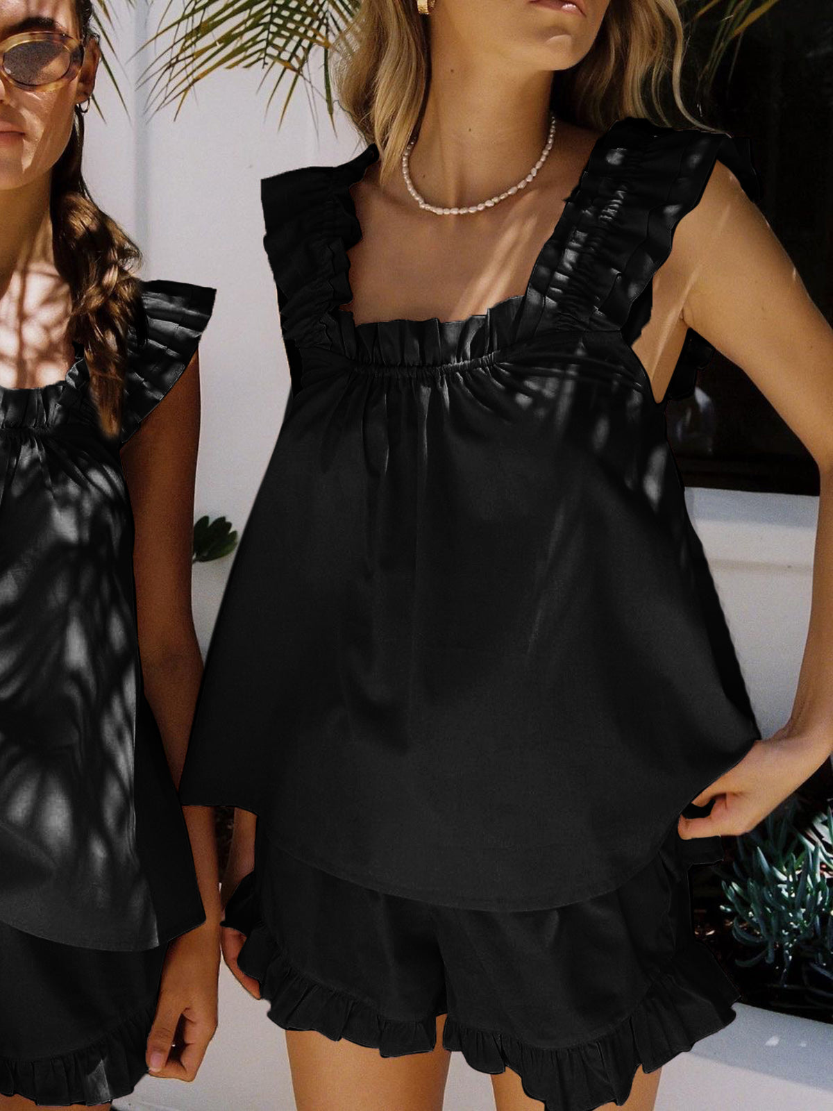 Ensemble Femme Élégant - Tenue de Fête avec Haut Raffiné & Pantalon Souplesse