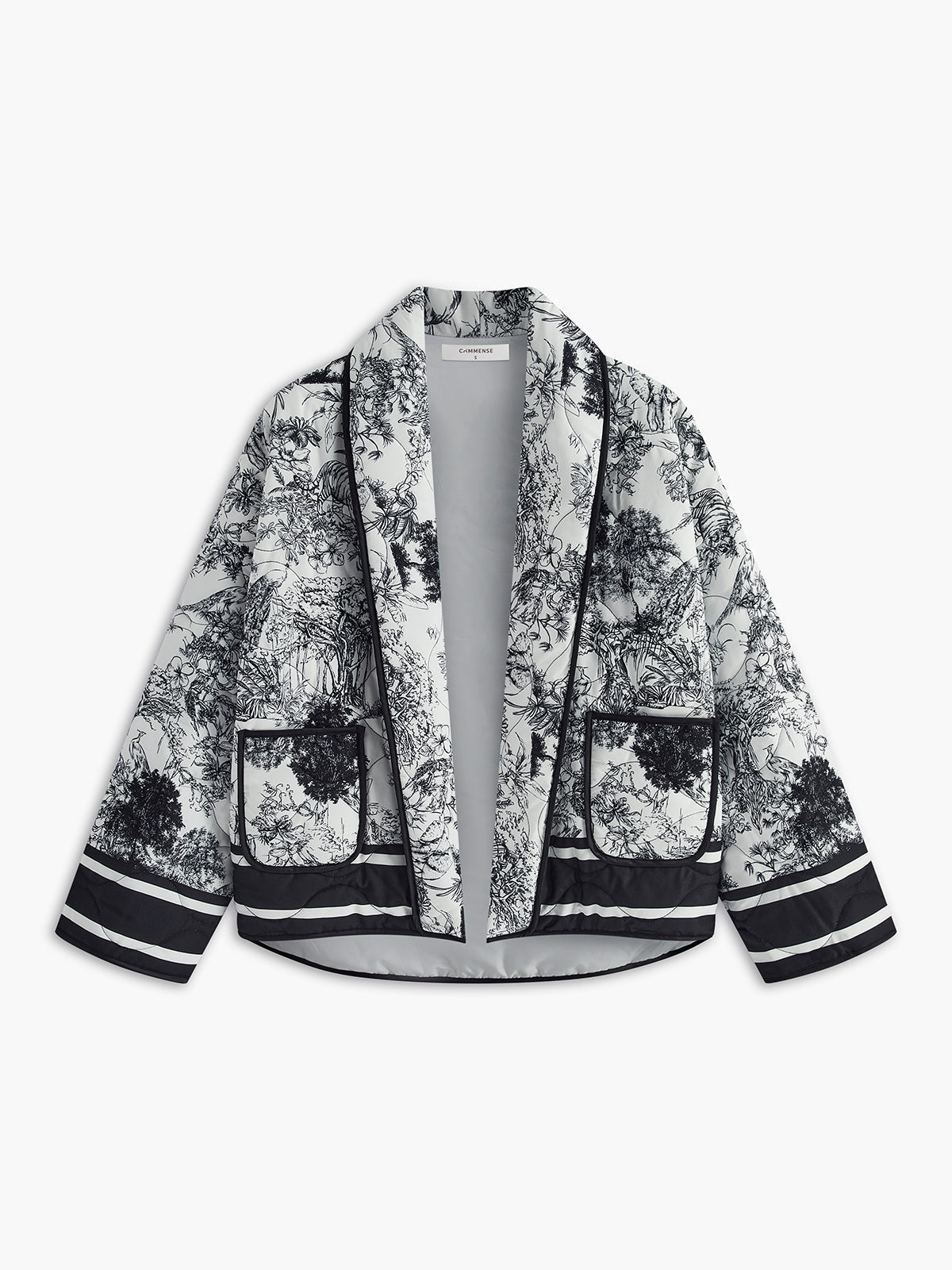 Veste Élégante à Motifs Colorés avec Poches pour Femmes - LuxeStyle