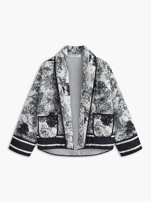 Veste Élégante à Motifs Colorés avec Poches pour Femmes - LuxeStyle