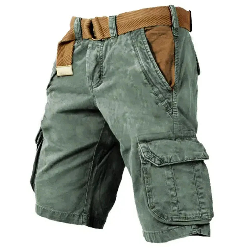 Pantalon Chino Brun avec Ceinture pour Homme