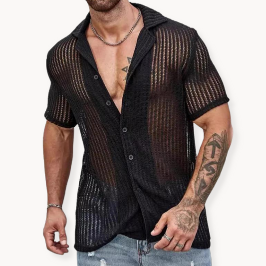 Chemise Homme Légère Manches Courtes - LuxeStyle