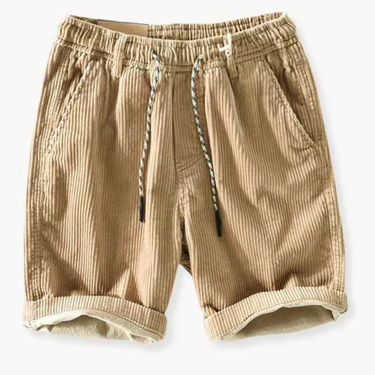 Short Décontracté Homme en Velours - Short d'Été Confort en Coton avec Taille Adjustable - LuxeStyle