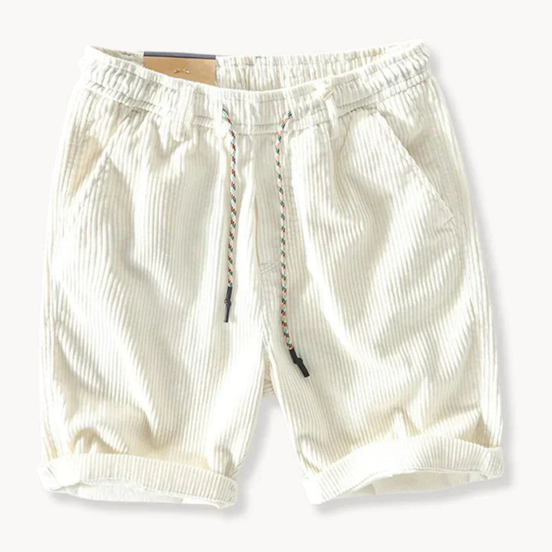Short Décontracté Homme en Velours - Short d'Été Confort en Coton avec Taille Adjustable