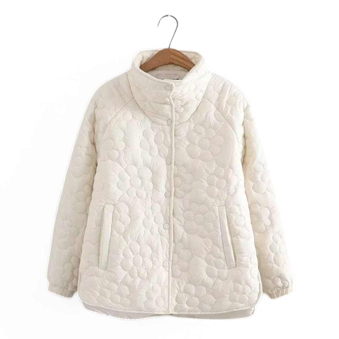 Manteau Femme Hiver Floral Élégant
