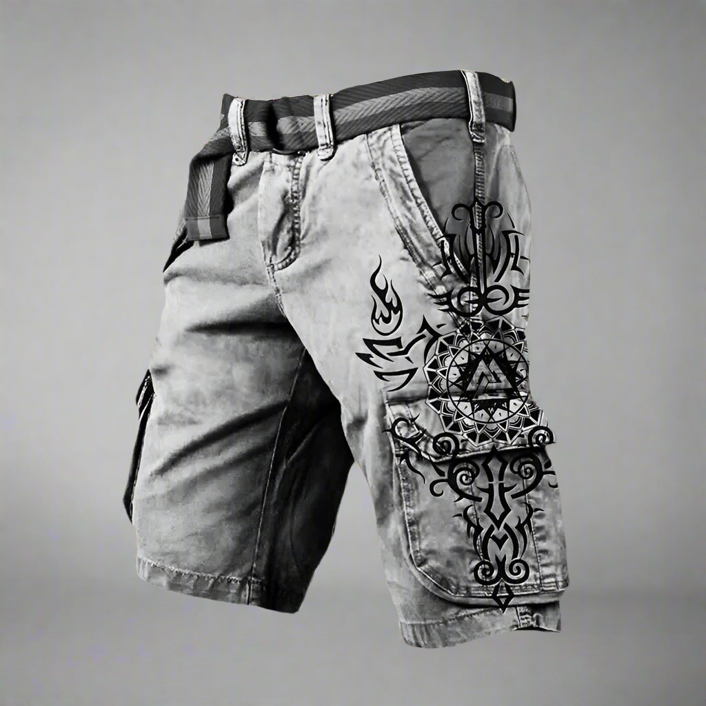 Short Jean Gris Rouge Original Homme