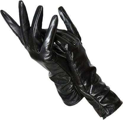 Gants Cuir Élégants Femmes Hiver