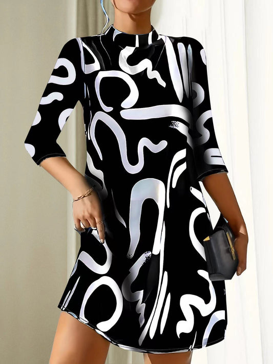 Robe Femme Automne Chic avec Imprimé Fashion - LuxeStyle