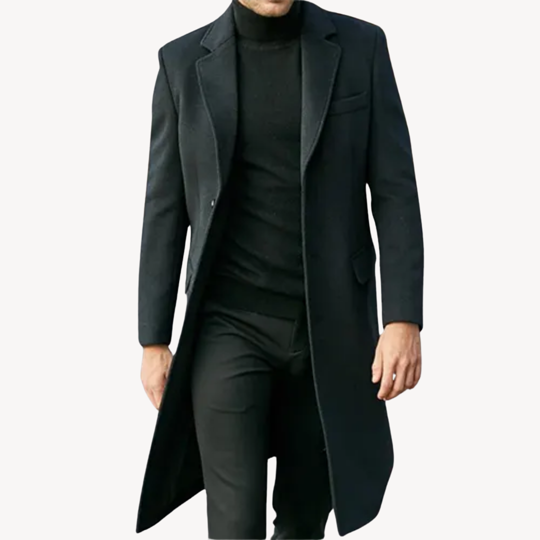 Manteau Homme Chic Noir Hivernal - LuxeStyle