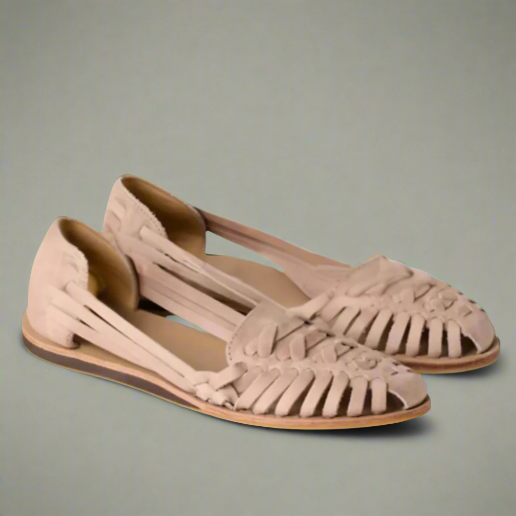 Chaussures Femmes Cuir Naturel Tressées Beige - LuxeStyle