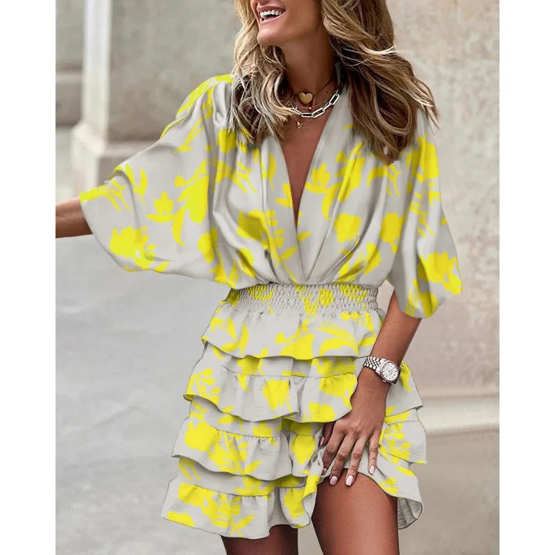 Robe Été Femme Legère À Manches Courtes