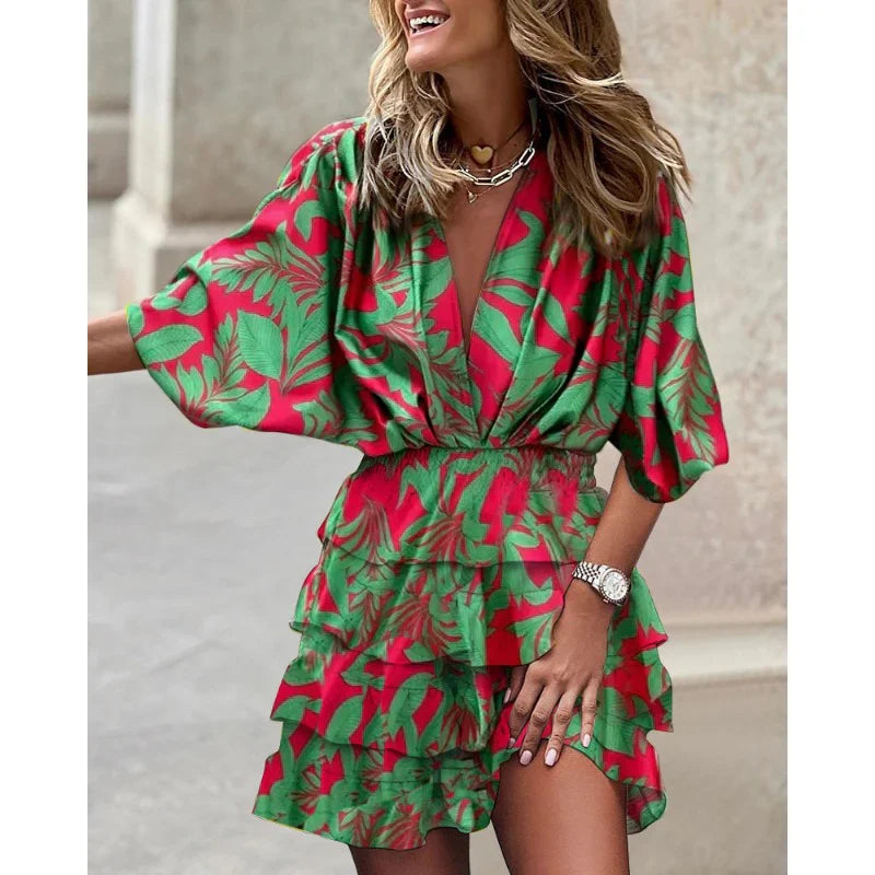 Robe Été Femme Legère À Manches Courtes