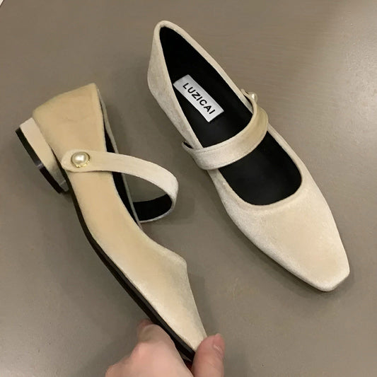 Ballerines Femmes Élégantes à Bout Pointu & Bride Strass - LuxeStyle