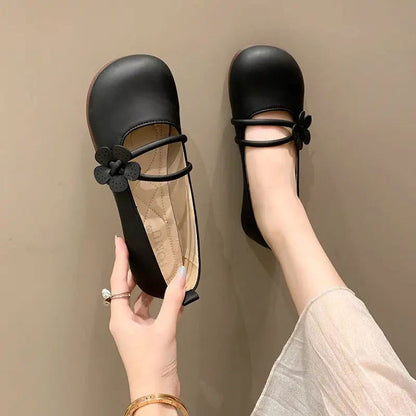 Ballerines Féminines Fleuries – Chaussures Chic à Lanières Douces
