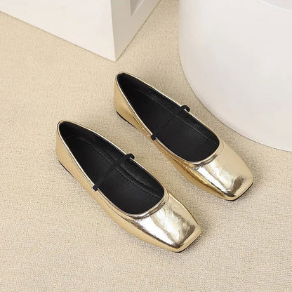 Maggie Ballerines Femme – Chaussures Brillantes à Bout Rond Chic & Tendances