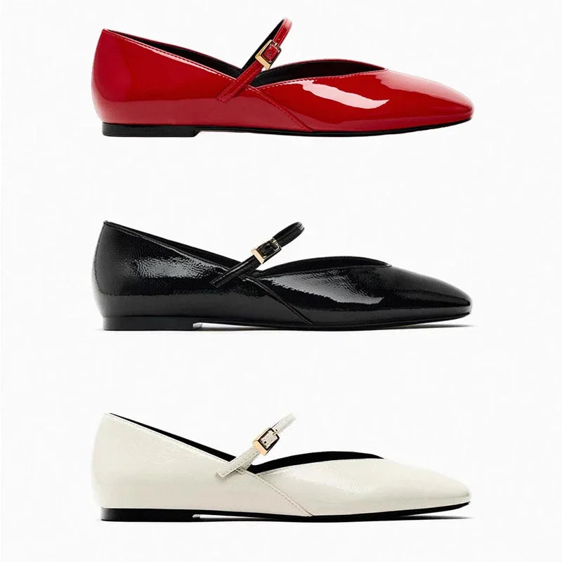 Ballerines Féminines Vernies Élégantes & Comfort - LuxeStyle